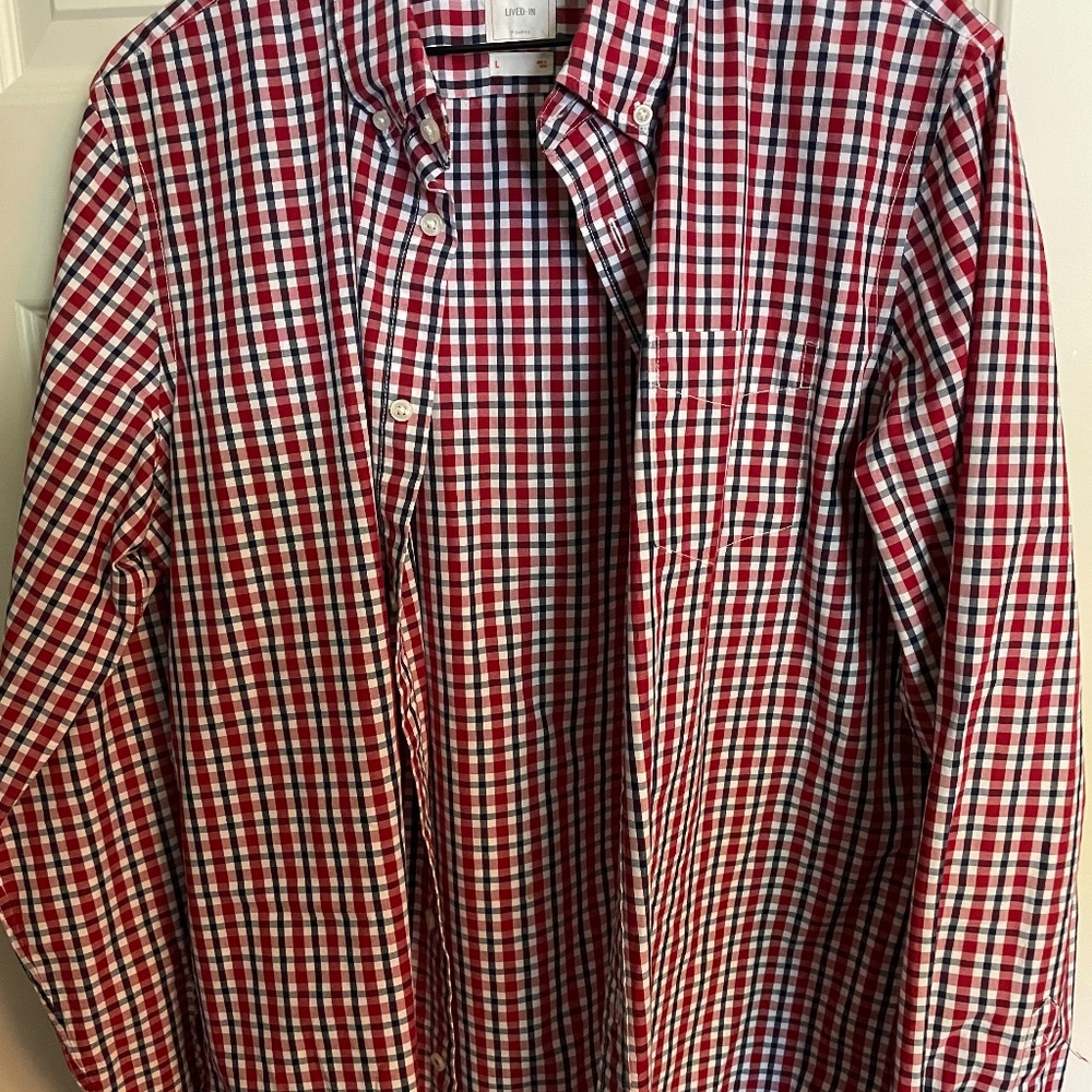 Gap Mens Size L "Lived In" Style Button Up Casual Shirt